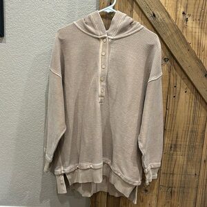 Aerie Textured Henley Hoodie